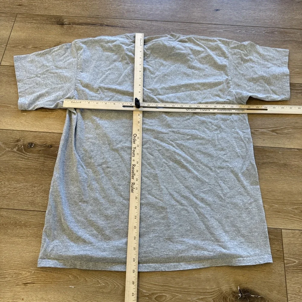 Vintage Nike Shirt Mens L 90s Retro Gray Logo Cotton Essential - Picture 4 of 7